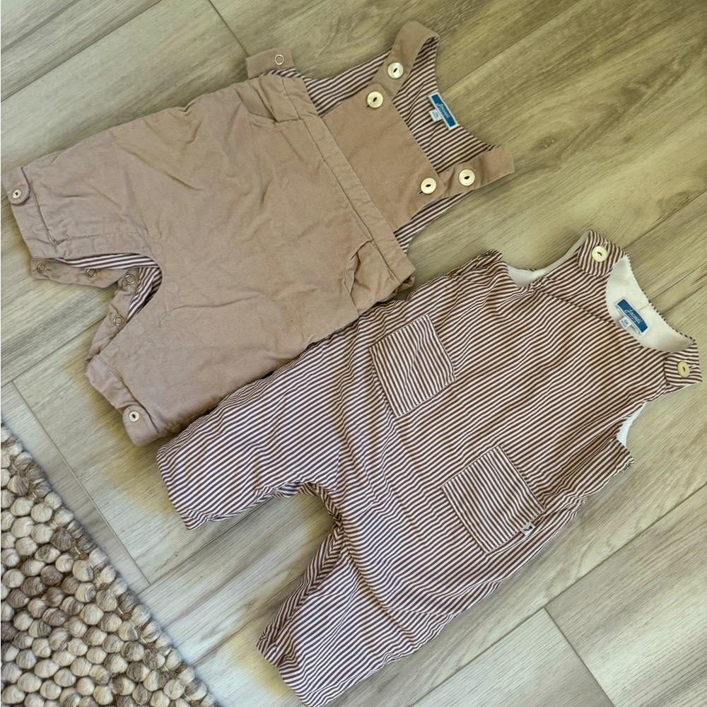 Winter bundle for babies 3-6 Month Jacadi Jacket and 2 rompers.